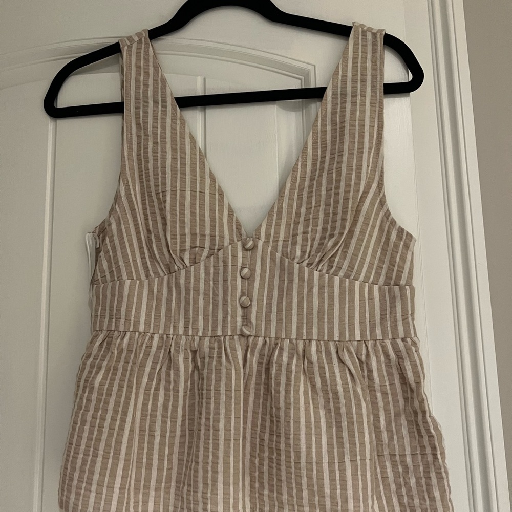 Millibon Tan Striped Tank